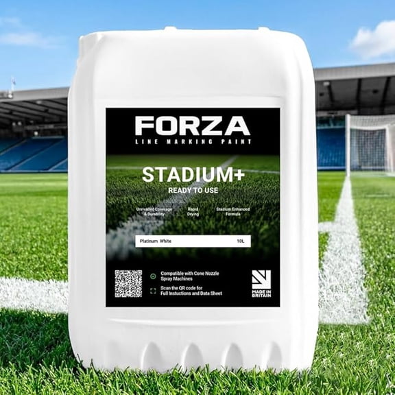 FORZA Grass Pitch Line Marking Paint [Pro & Stadium+] [2.64GL|26.5lbs] | Ready-to-Use Formula for Electric Spray Machines & Robots – Quick Dry & Weather Resistant – Pack of 1, 3, 5