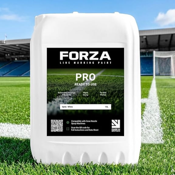 FORZA Grass Pitch Line Marking Paint [Pro & Stadium+] [2.64GL|26.5lbs] | Ready-to-Use Formula for Electric Spray Machines & Robots – Quick Dry & Weather Resistant – Pack of 1, 3, 5