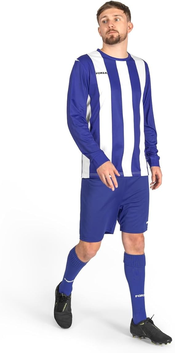 FORZA Men's Striped Long Sleeve Soccer Kits [XS-XXL] – Football