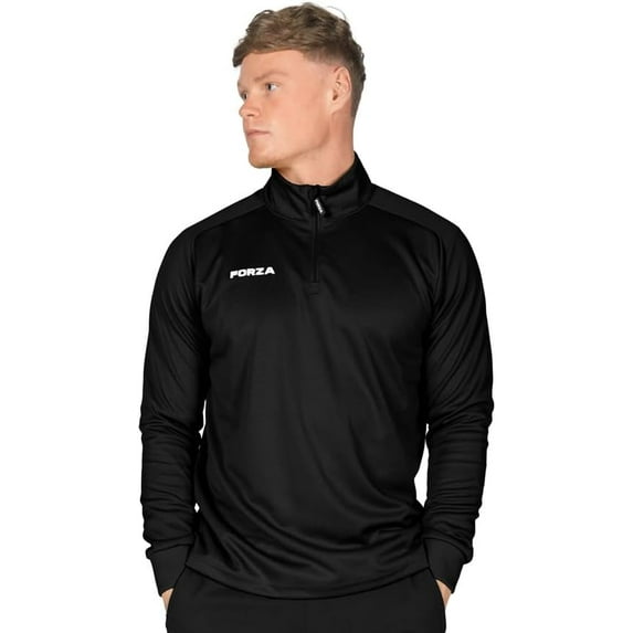 FORZA Men’s Tracksuit Jacket | Quarter Zip Sweatsuit Pullover – Mid Layer for Footballers, Runners & All Athletes