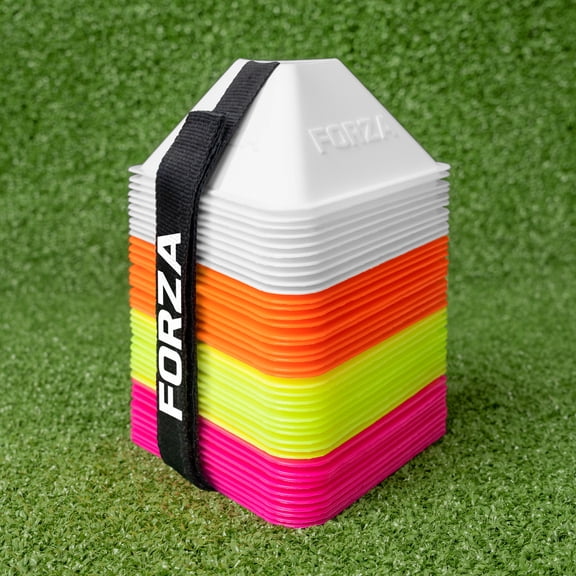 FORZA Mini Triangle Training Cones – 40 Pack Agility & Sports Markers