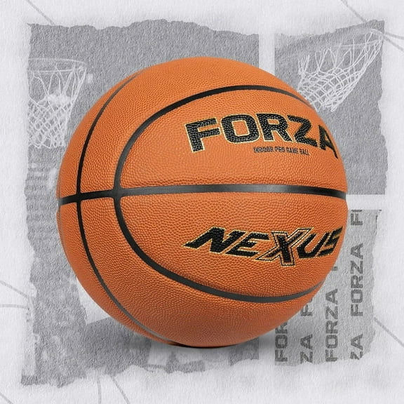 FORZA Nexus Indoor Pro Game Basketball – FIBA Level 1 Certified, Premium Grip & Bounce, Sizes 5-7, Available in Packs of 1, 5 & 27