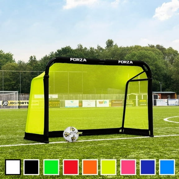 FORZA POD Aluminium Soccer Goal | Premium Folding Soccer Goal – Available in 4ft x 2.5ft, 5ft x 3ft and 6ft x 4ft & 9 Bold Colors | Quick Assembly with No Tools Required – Includes Carry Bag