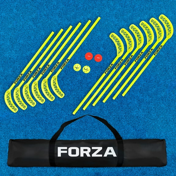 FORZA Plastic Hockey Set Durable Indoor & Outdoor Hockey Equipment for Kids & Adults Includes Sticks, Balls & Pucks Ideal for Schools, Clubs & Recreational Use
