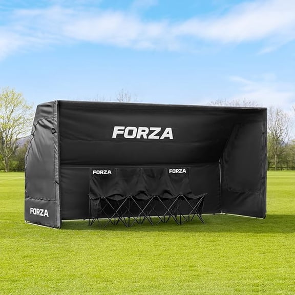 FORZA Portable Team Shelter | Durable Steel Frame Shelter for Sports Teams – Optional Benches & Multiple Colors