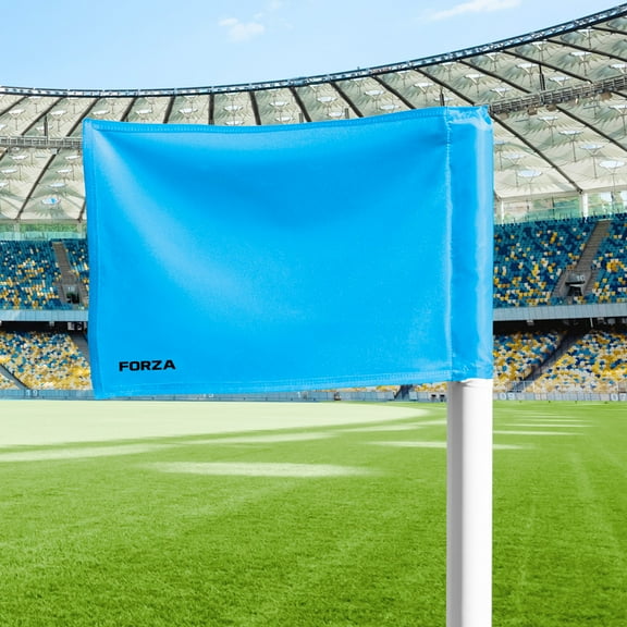 FORZA Pro Corner Flags – Durable Nylon Football Soccer Flags - Set of 4 | Perfect for Training and Games
