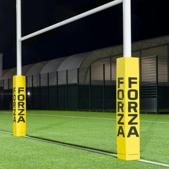 FORZA Rugby and Football Post Protector Pads | World Rugby Regulation Foam Padding (6ft) – Weatherproof PVC Covers – Fits Posts Up To 4inch Diameter – Easy Hook & Loop Fastening