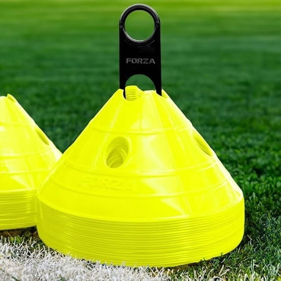 FORZA Soccer SuperCone Training Marker Domes [20 Pack] | Jumbo 5.5in Cones for Speed & Agility Training | Heavy-Duty Weatherproof PVC Options