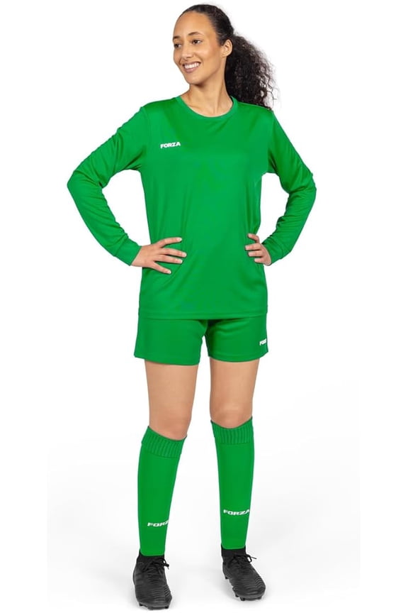 Women's Classic Long Sleeve Soccer Uniform – Quick-Dry, Sweat-Wicking Fabric – Sizes XS to XL, Available in Multiple Colors
