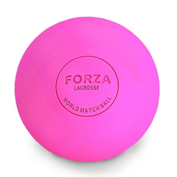 FORZA World Match Lacrosse Balls - Regulation Size  Durable & Grease Resistant with Solid Rubber Composition - Pink [Pack of 1]