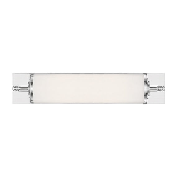 FOS-A8051-CH Crystorama Lighting Foster - 6W 1 LED Wall Mount in Traditional and Contemporary Style - 5 Inches Wide by 24 Inches High-Polished Chrome