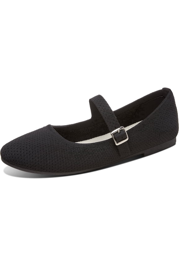 Women Knit Mary Jane(Black US10)