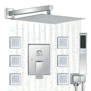 FOSES, 12", 2.0 GPM Rainfall Showerhead and Handheld Shower