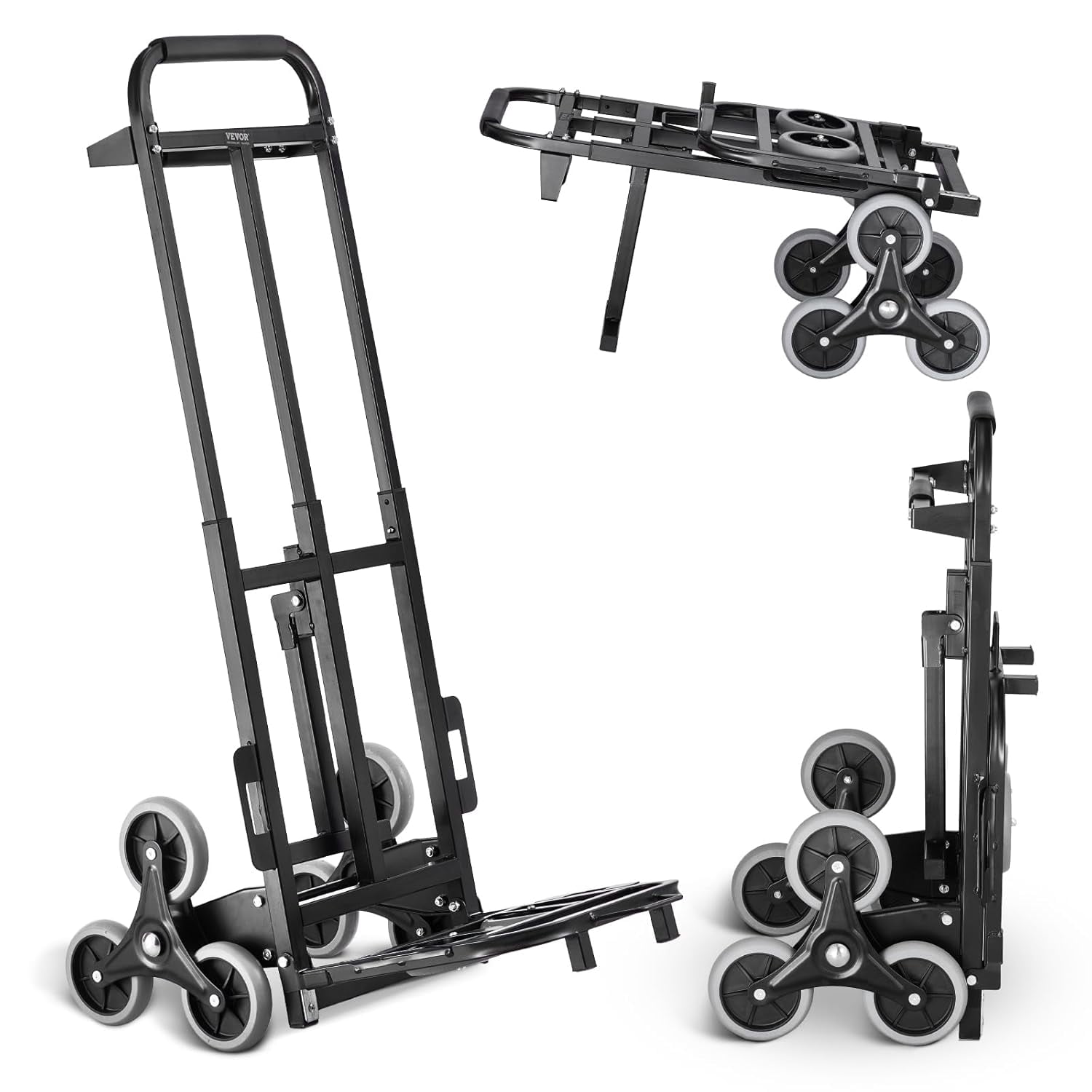 Hand Cart Ropes FOSH Stair Climbing Cart, 460 lbs Capacity Stair Climber Hand Truck and ...