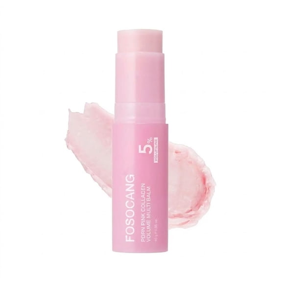 FOSOCANG Collagen & PDRN Multi Balm Stick Hydrating Glow Face & Lip Balm with Botanical Plumping Actives & Peptides Visibly Smooths Fine Lines & Restores Radiance 0.35 oz (10g)