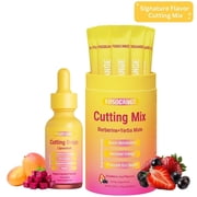 FOSOCANGE Cutting Bundle   Daily Energy & Metabolism Wellness Set Berberine & Yerba Mate Drink Sticks Strawberry Acai, 30 Packets + Liposomal Cutting Drops Mango Dragonfruit, 1 fl oz