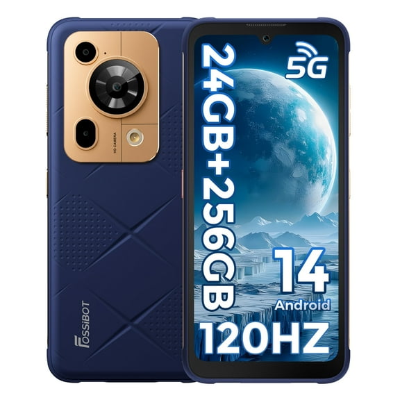 FOSSIBOT F112 PRO Rugged Phone Unlocked 24GB+256GB 6.88-inch 6.88''Display, 7150mAh Battery Smartphone, 50MP Camera, Android 14 Dual SIM Phones