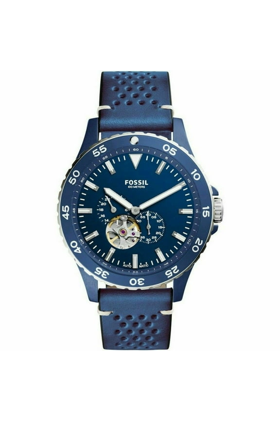 ME3149 CREWMASTER SPORT AUTOMATIC BLUE LEATHER MEN'S WATCH