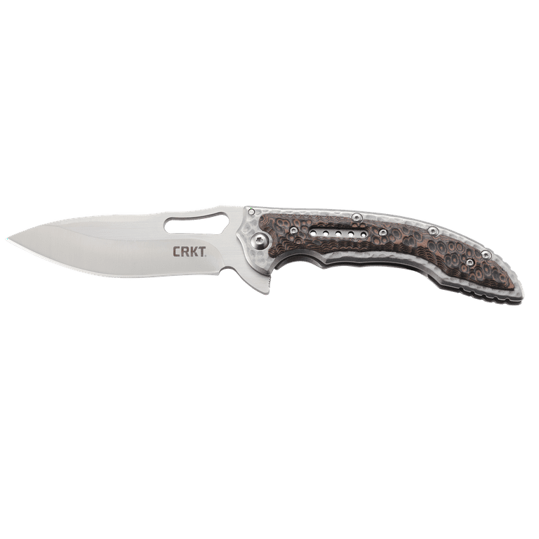 CRKT Fossil Folding Pocket Knife with Frame Lock and Satin Blade