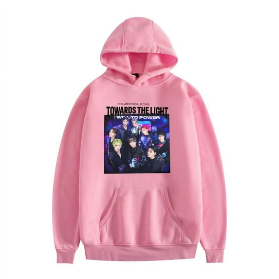 FOSSKOS ATEEZ Male idol Trendy Graphic Hoodies Cool Casual Style For Men And Women