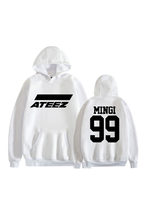 ATEEZ Trendy Merch Hoodie Mingi 99 Logo Long Sleeve Shirts For Men And Women