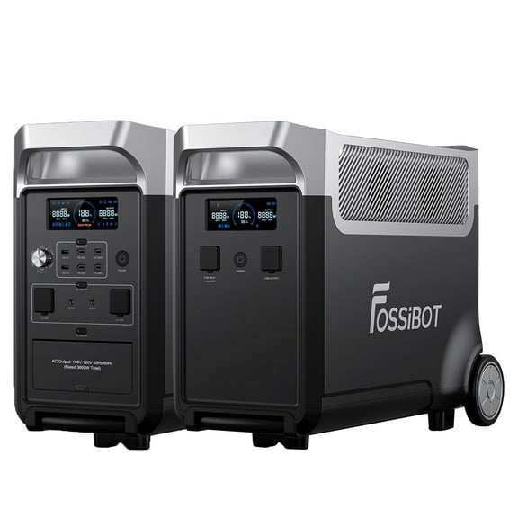 FOSSiBOT F3600 PRO Protable Power Station+FB3840 Extra Battery 7680Wh Expandable Capacity for Outdoor Camping,Home Backup,Emergency,RV,off-Grid