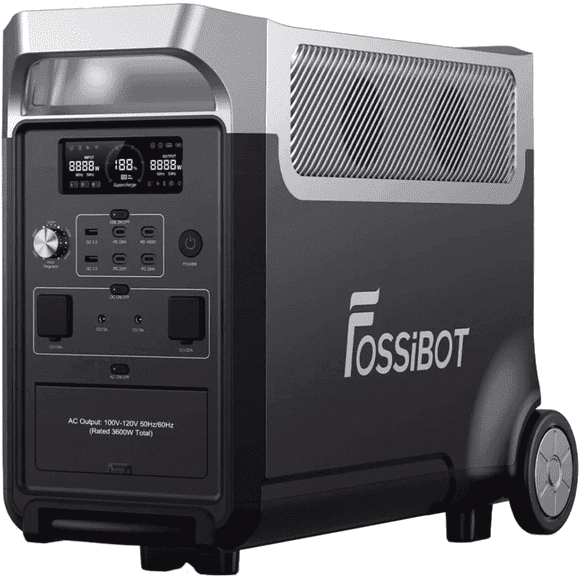 FOSSiBOT F3600 Pro 3840Wh Portable Power Station 3600Wh Capacity,Solar Generator,3600W AC Output for Outdoor Camping,Home Backup,Emergency,RV,off-Grid