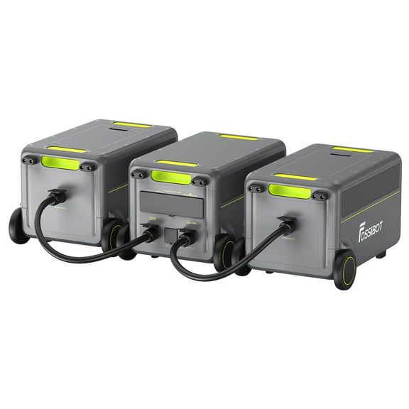 FOSSiBOT F7200 Solar Generator LiFePO4 5222Wh AC 7200W + 2*FB5222 Generator Extra, Balcony Power Station, UPS, Expandable to 15.66 kWh, Power Station for Home, Emergencies, Motorhomes