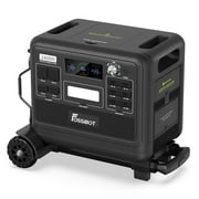 FOSSiBOT Portable Power Station 2048Wh/2400W LFP Battery Solar Generator with Hand Truck for Home Backup Outdoor