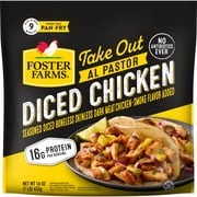 Foster Farms Take Out Al Pastor Diced Fully Cooked Boneless Skinless Chicken Thighs, Frozen, 1 lb Bag