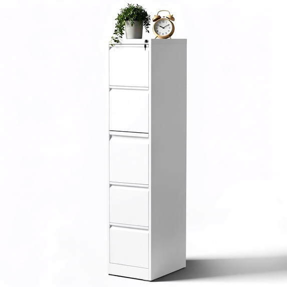 FOSTOKO Locking File Cabinet for Home Office, 5 Drawer Vertical File ...