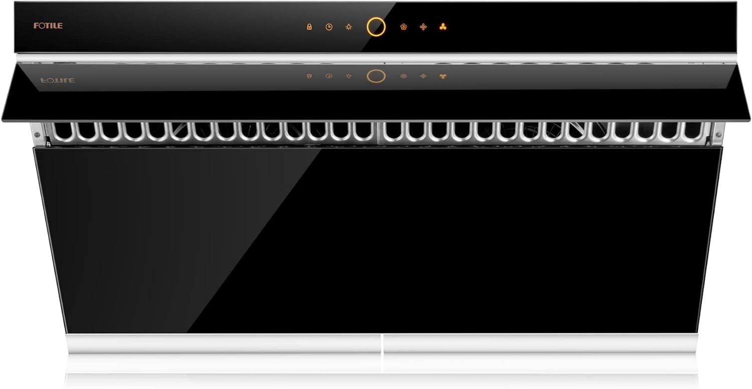 FOTILE 36 inch Ducted 1000-CFM Onyx Black Tempered Glass Under Cabinet Range Hood