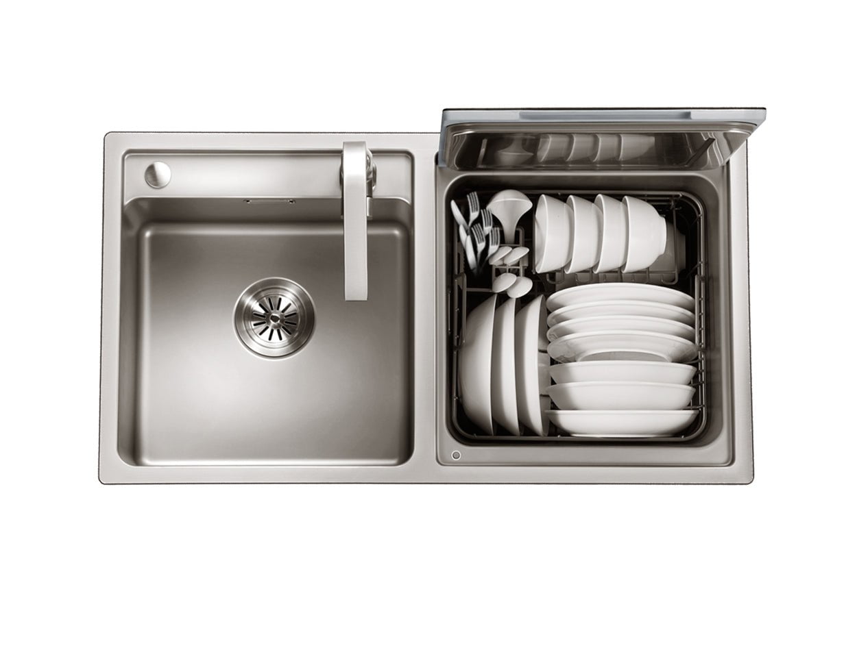FOTILE Stainless Steel 2-in-1 In-Sink Dishwasher Combination