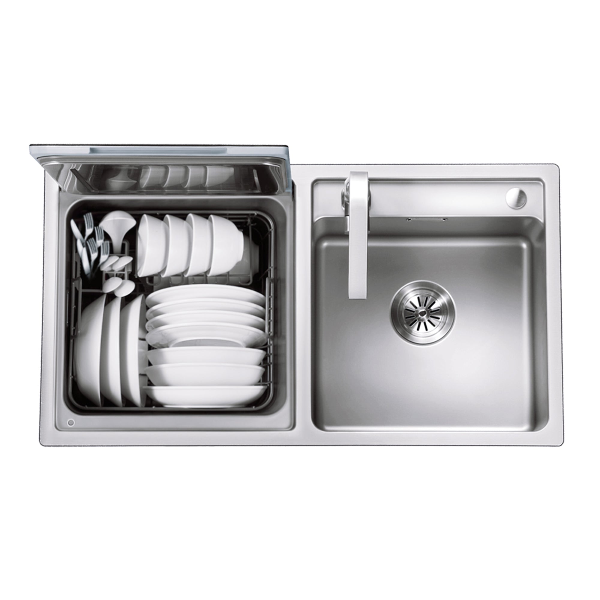 Stainless Steel 2-in-1 Kitchen Sink and Dishwasher Combo
