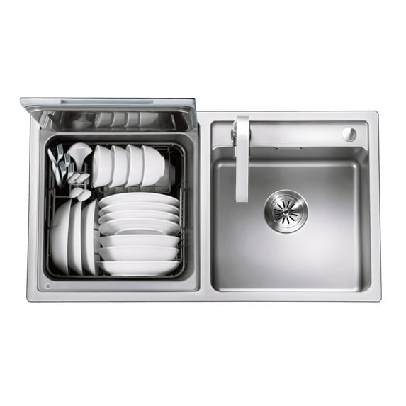 FOTILE SD2F-P3L 2-in-1 Counter-top mounted Sink & Dishwasher combination system with heavy dish sanitizing