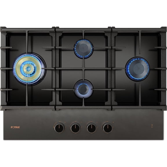 FOTILE Tri-Ring Series 30 Inch Pro Gas Cooktop with 40K total BTU on 4 Burners