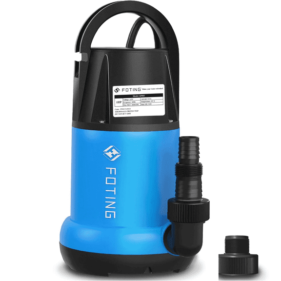 FOTING 1HP 3960GPH Sump Pump Submersible Water Pump for Swimming Pool Garden Pond BasementD