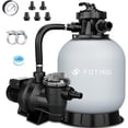 thumbnail image 1 of FOTING 2025 Upgraded Sand Filter Pump for Above Ground Pool with Timer, 18in, 1 HP, Max 5000GPH for Pools Up to 20000GAL, 6-Way Valve, Enhanced Circulation for Crystal-Clear Pool, 1 of 7