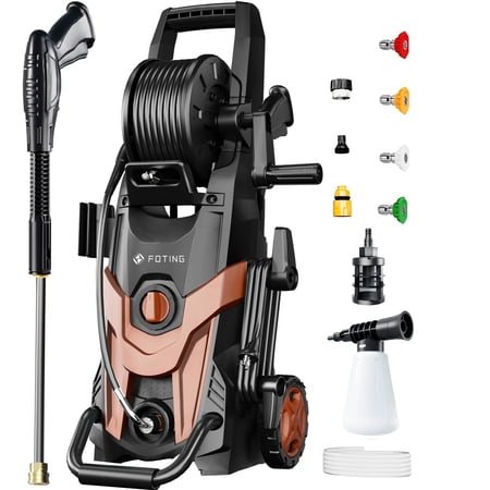 FOTING Electric Pressure Washer, 4500 PSI at 3.2 GPM, Corded Electric Pressure Washers with Quick Connect Tips