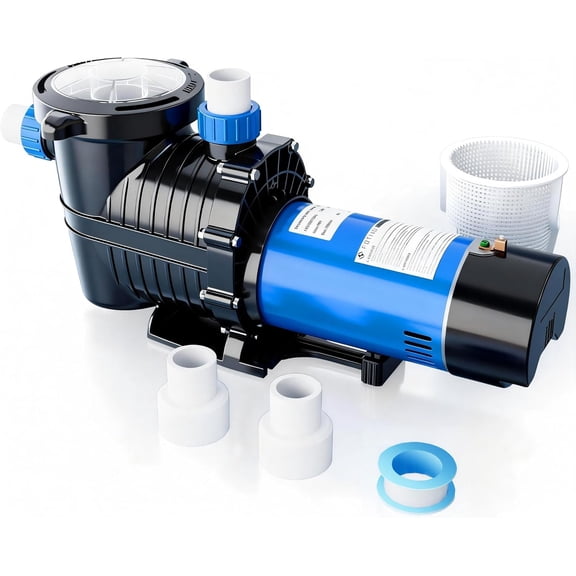 FOTING In/Above Ground Pool Pump, Self Primming (Dual Speed, 2HP, 3170/7000GPH, 230V)