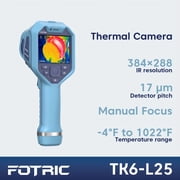 FOTRIC TK6 Thermal Camera, 384 x 288 IR Resolution, Manual Focus Thermal Imager, 5MP Visual Camera,4 to 1022 F Temperature Range, 3.5" Touch Screen