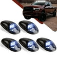 FOUFLY 5Piece White Smoked DHF10 Lens Cab Roof Marker Lights with Wire