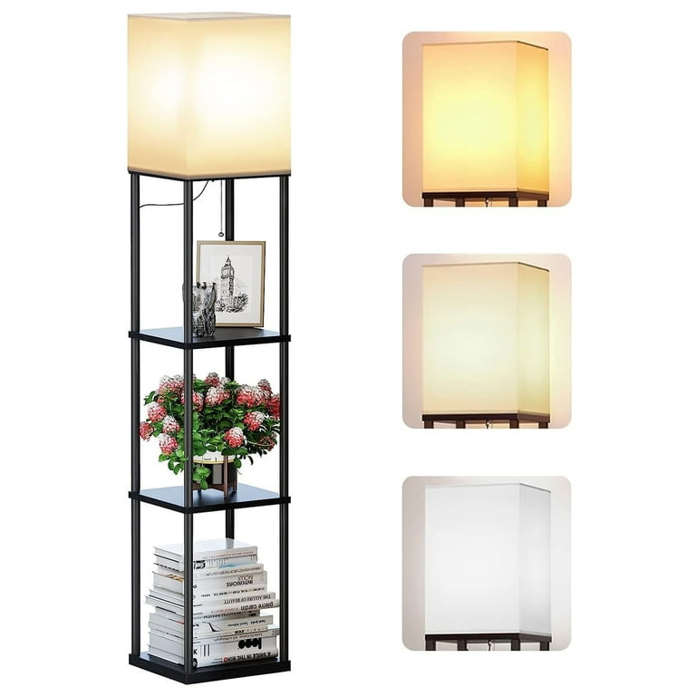 Walmart standing lamp with shelves store
