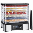 thumbnail image 1 of FOUKUS 7-Tray Food Dehydrator Machine: 400W Electric Food Dryer for Jerky, Fruits, Vegetables, Dog Treats, Herbs, Snacks - Adjustable Temperature & 24H Timer, LCD Display, Silicone Tongs Included, 1 of 7