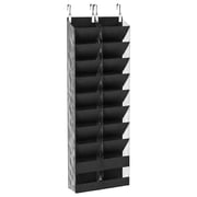 FOUKUS Over the Door Shoe Organizer: 20-30 Pair Over the Door Storage with 6.3 in Deep Pockets - Shoe Rack for Door in Closet Bedroom Dorm Entryway
