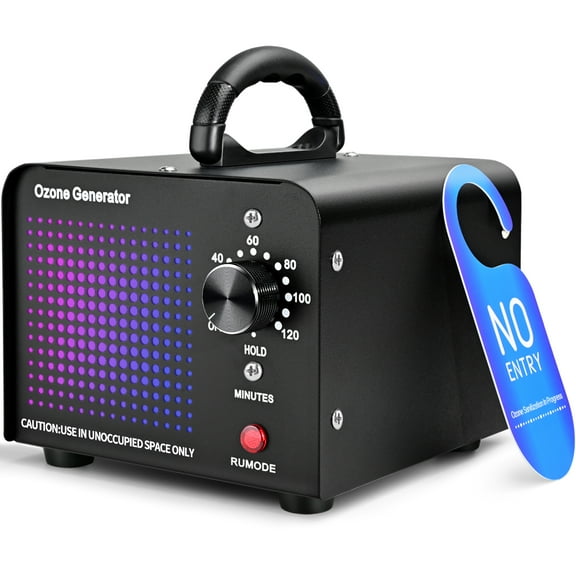 FOUKUS Ozone Generator: 40000mg/h Ozone Machine for Home, Car, Smoke, Pet, Offices, Hotels - Black