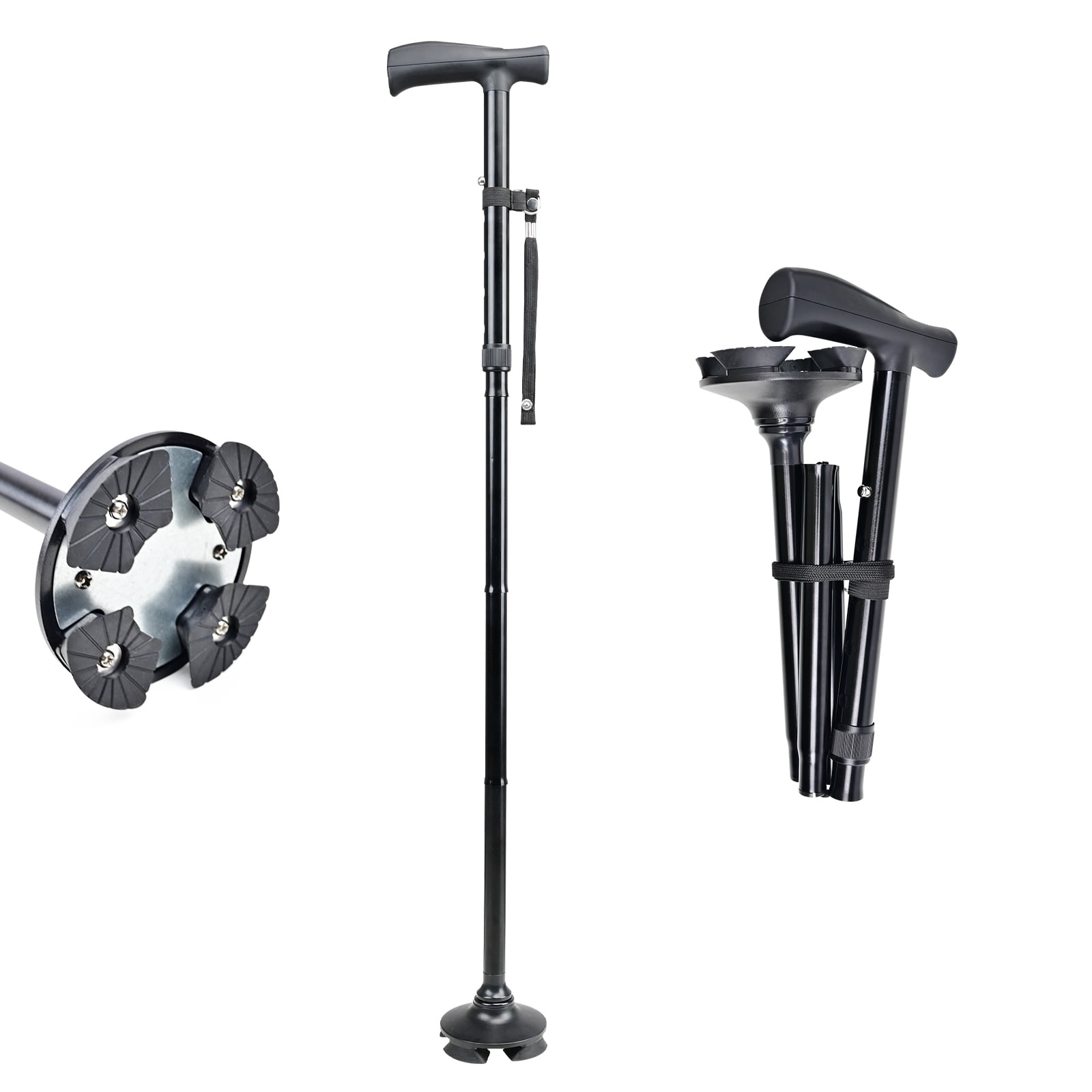 FOUKUS Walking Cane Adult Collapsible Cane for Walking Self Standing