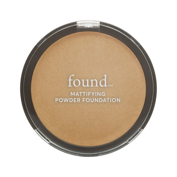 FOUND Mattifying Powder Foundation with Rosemary, 173 Golden Tan, 0.28 fl oz