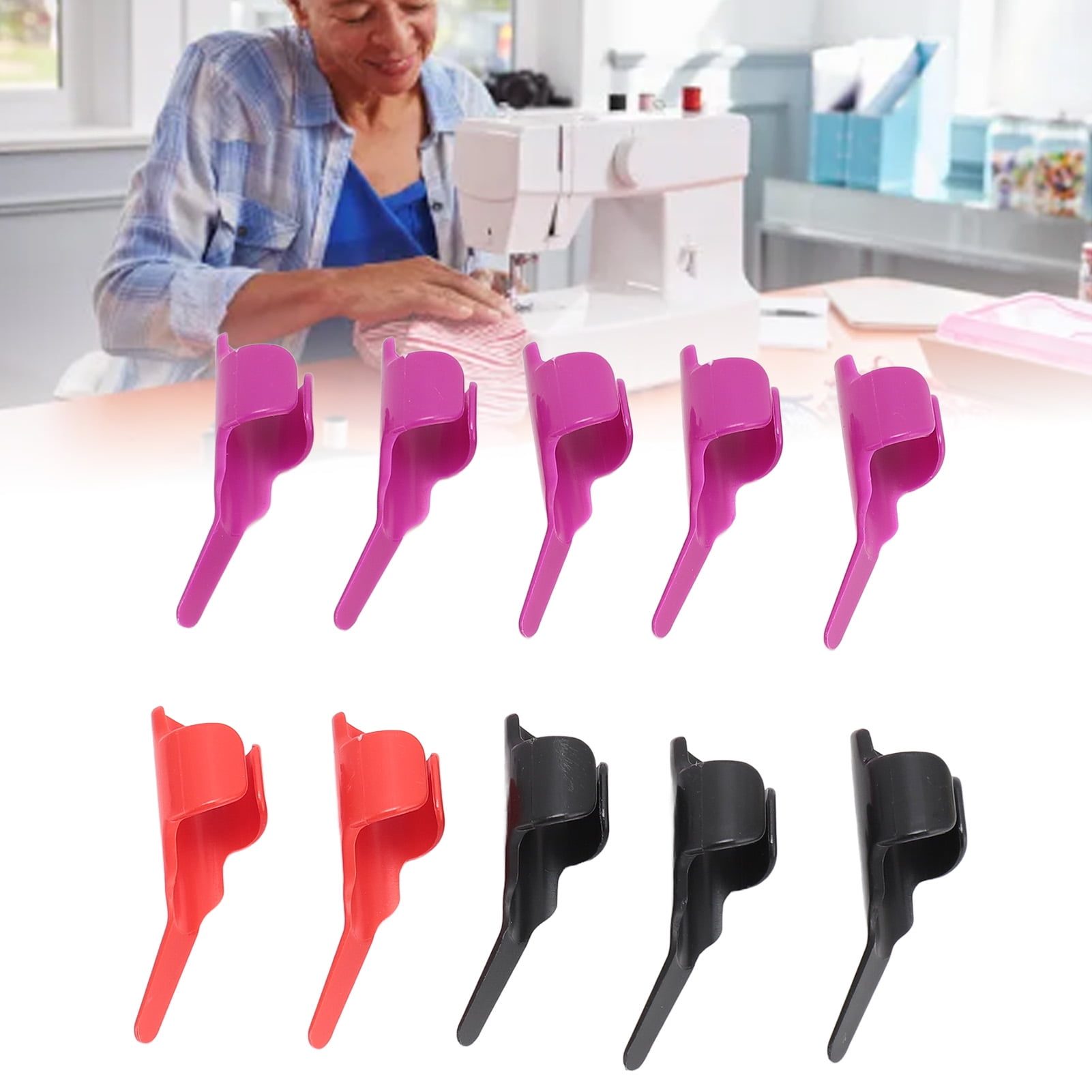 4pcs Sewing Fingerthing Pusher Finger Extension, Sewing Finger Protector, Finger Protectors for Sewing Aluminum DIY Hand Sewing Thimbles
