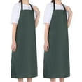 thumbnail image 1 of FOUNDLDF 2 Pack Waterproof Apron, 40 Inch Work Apron, Adjustable Bib Apron, Family Apron for Adults, Green, 1 of 7
